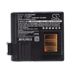 JIAJIESHI 5200mAh/48.96Wh Replacement Battery Fit for Zebra QLN420, ZQ630 BTRY-MPP-68MA1-01, P1040687, P1050667-016