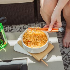 Dragon Ball Super Goku Symbol PVC Plastic Training Chopsticks For Beginners | Reusable Utensil Set For Ramen Noodles, Sushi, and More