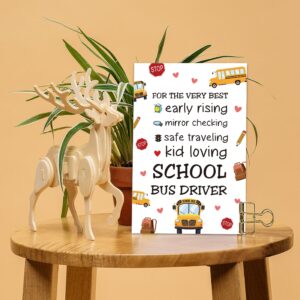 Hippeny Bus Driver Thank You Card, School Bus Driver Appreciate Card, Retirement Gift for Bus Driver, End of Year Gift for Bus Driver