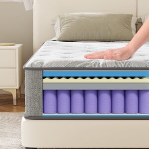 King Size Mattress, 12 Inch Gel Memory Foam King Mattress for Cool Night & Pressure Relief, Medium Firm Feel with Motion Isolating (12 in, King)