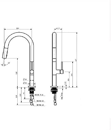 Kitchen & Bath Fixtures Taps Faucet,Electroplating Pull Faucet Kitchen Sink Sink Hot and Cold Water Mixer Wholesale, Black,Black