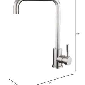 Faucet Bathroom Kitchen Brushed Nickel Stainless Steel Lead-Free,Bar Sink Faucet Tap Small Mini Kitchen Bath Faucet Farmhouse Vanity Sink Lavatory,External Welding (Size : Inner Welding)