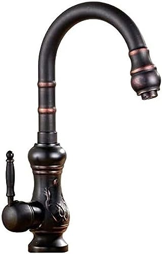 Kitchen & Bath Fixtures Taps Faucet,Full Copper Carved Rotating Faucet Retro EuropUPC Style Basin Faucet, C,B