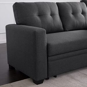 Devion Furniture Crystals Sleeper Sofa, Dark Gray