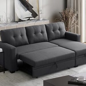 Devion Furniture Crystals Sleeper Sofa, Dark Gray