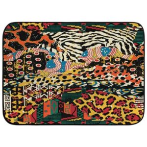 Tavisto African Animal Print Area Rug 4x6 Machine Washable Rug Ultra Soft Foldable Area Rugs with Non-Slip Backing for Office Living Room Bedroom