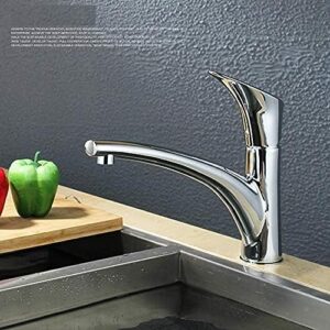 Kitchen & Bath Fixtures Taps Faucet,Copper Kitchen Faucet Single Hole Hot and Cold Sink Basin Switch Valve