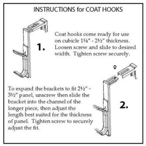 Modtek High Strength Cubicle Wall Hook (Modern Wall Hook 1 Pack)