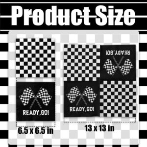 40Pcs Black and White Checkered Flag Party Napkins Disposable Race Car Birthday Party Supplies Racing Car Theme Party Paper Lunch Napkins for Baby Shower Kids Men Party Decorations Favors