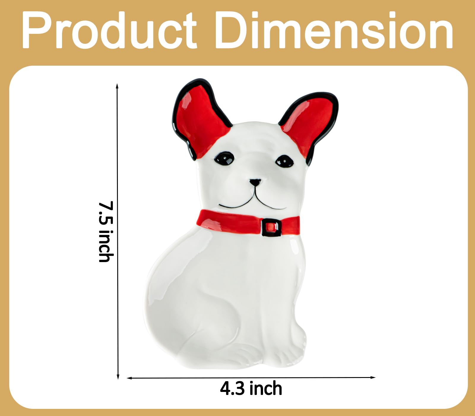 Dog Spoon Rest For Stove Top Spoon Holder For Kitchen Counter Puppy Cooking Spoon Rest White Ceramic Utensil Rest