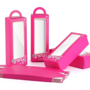 zouyee 14pcs hot pink party favor boxes for girls - doll gift boxes for bachelorette, birthday, cowgirl, and bridal shower decorations