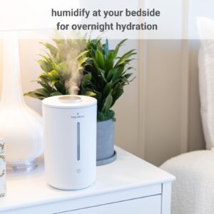 Hey Dewy Wellness Humidifier - for home, office, bathroom spa, or bedroom, with cool utrasonic mist hydration (Pearl)