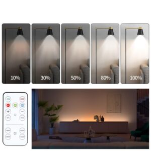 E26 Rechargeable Battery Operated Light Bulb,2Packs,300LM,40W Equivalent,Rechargeable Light Bulbs with Remote Control Timer and 3 Color Temperature,Puck Emergency Lamp,Dimmer,for Non-Hardwired