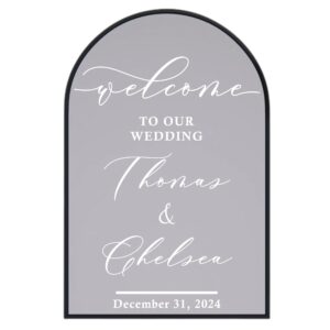 welcome to our wedding mirror decal - soon to be mr & mrs custom mirror lettering decal sticker - just married - wedding marriage decoration