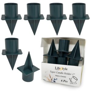 floral taper candle holder 6 pcs by lifestyle channel