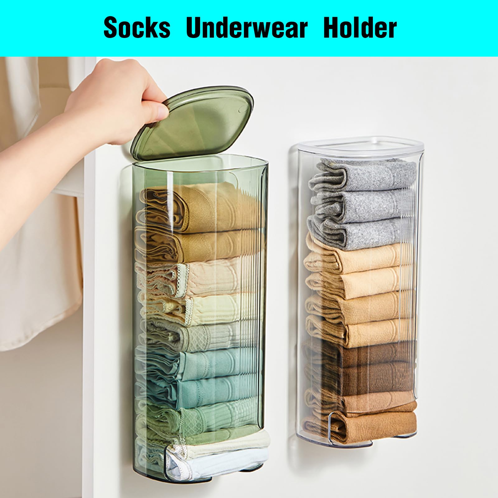 Grocery Plastic Bag Dispenser Holder, Sock Underwear Organizer Wall Mount Multifunctional Bag Saver Kitchen Small Storage Holder for Storing Socks Ties Plastic Bag