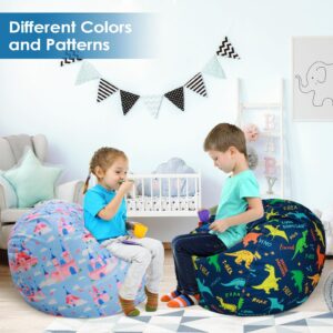 Bean Bag Chair for Kids Stuffed Animal Storage Beanbag Chairs,Toddler Toy Storage Organizer for Girls and Boys,32'' Cover（No Filling) Only