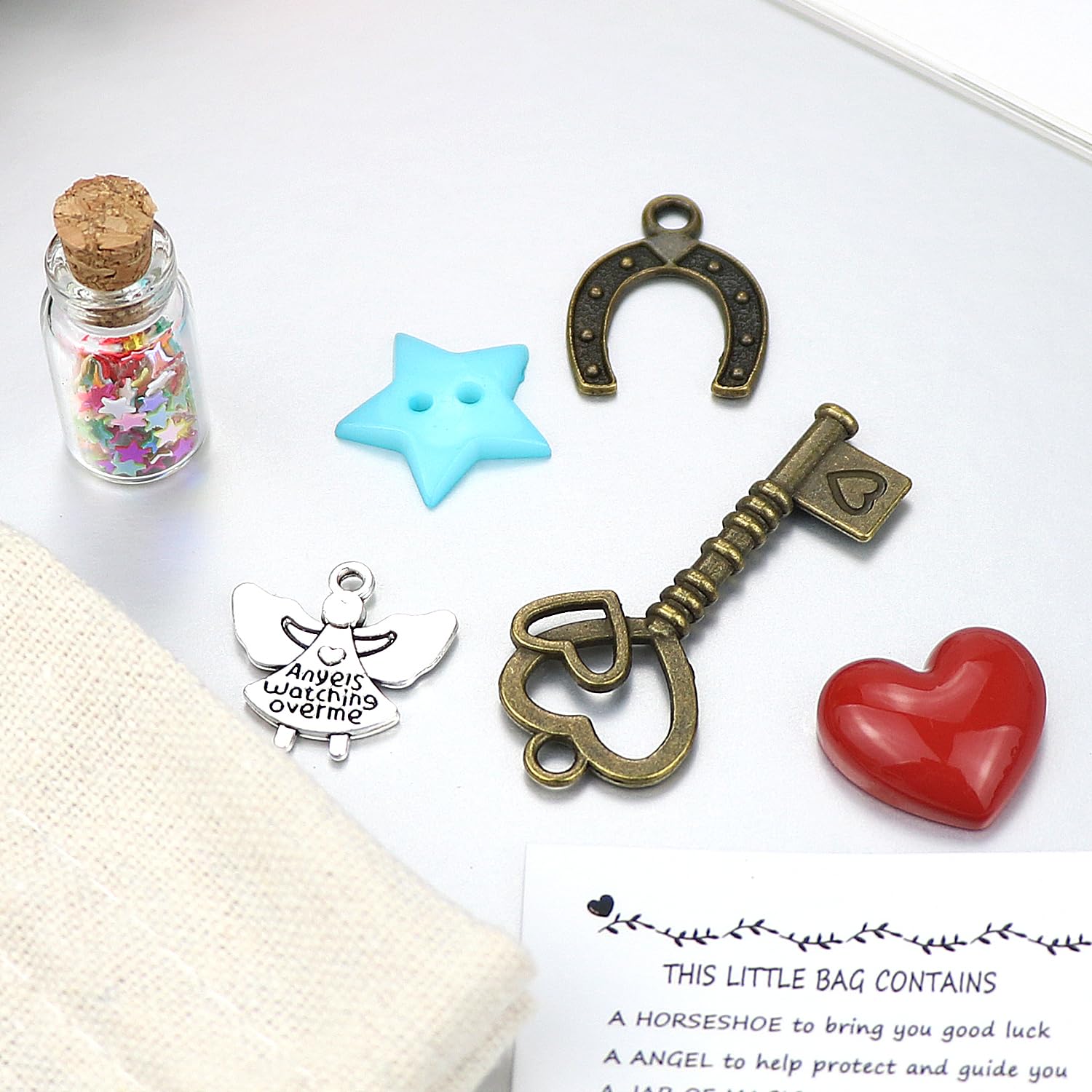 LUOKIFUR Good Luck Meaning Small Bag Accessory Gift Lucky Souvenir Friendship/Miss You Gift Good Luck in Examination positivity gift (good luck)