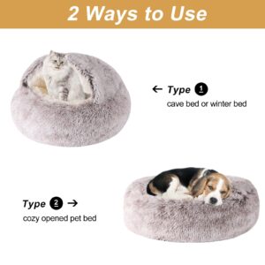 Dog Beds for Small Dogs, Cat Bed Cave, Washable Cute Cat Bed, Cozy Nook Pet Bed for Dogs or Cats, Anti-Slip Puppy Bed Fits up to 12 lbs Pets(Coffee, 20" x 20")