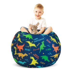 bean bag chair for kids stuffed animal storage beanbag chairs,toddler toy storage organizer for girls and boys,32'' cover（no filling) only