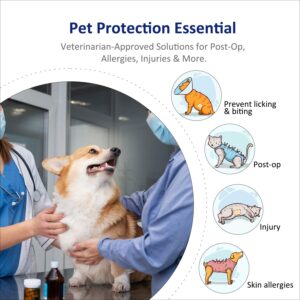 Wepet Adjustable Protective Elizabethan Collar for Cats & Dogs with Shield, Pet Recovery Collar, Pet Cone, Inflatable, Removal & Washable, Easy Storage, Durable & Soft, Blue, Size L with Clear Shield