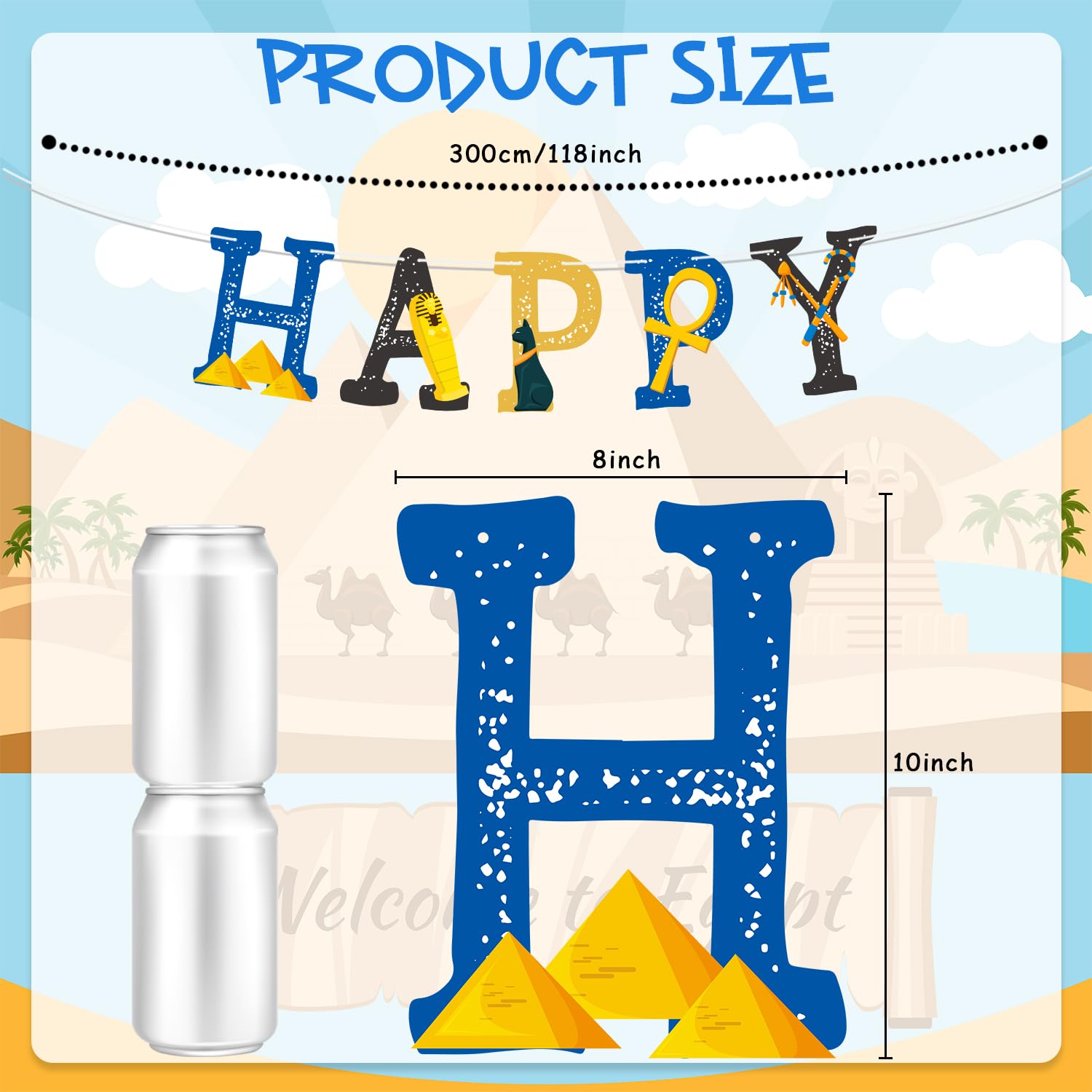 Egypt Birthday Banner, Ancient Egyptian Party Decorations, Ancient Egypt Birthday Party Decorations, Htabiol Egyptian Happy Birthday Banner, Suit for Egyptian Birthday, Egyptian Decorations Party