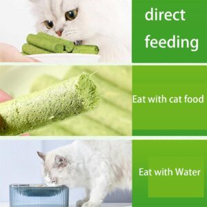 Xeletu Cat Grass Teething Stick - Cat Grass Teething Stick Chicken, Cat Chew Stick Natural Molar Rod, Cat Grass Sticks for Increase Appetite and Hairball Removal and Cat Teeth Cleaning (2 Pcs)