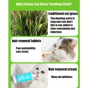 Xeletu Cat Grass Teething Stick - Cat Grass Teething Stick Chicken, Cat Chew Stick Natural Molar Rod, Cat Grass Sticks for Increase Appetite and Hairball Removal and Cat Teeth Cleaning (2 Pcs)