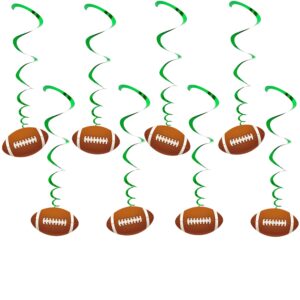 uniwish football hanging swirls party decorations football game day birthday sports theme party supplies football wall ceiling streamer banner indoor outdoor home decor