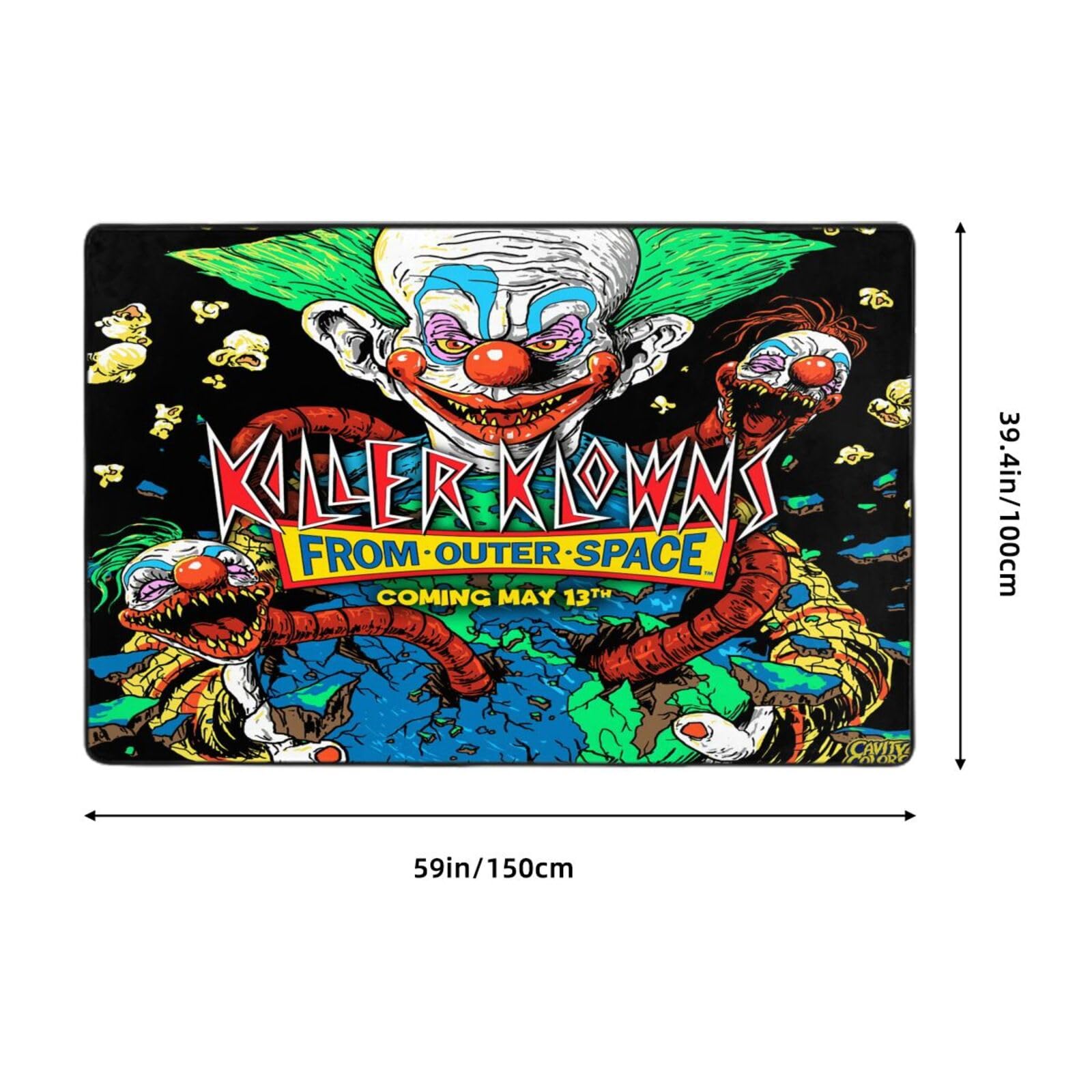 Dcgenrios Area Rugs Killer Horror Movie Klowns from Outer Space Non Slip Fluffy Carpet Floor Mat for Bedroom Living Room Home Decor Rug 60 x 39 inches