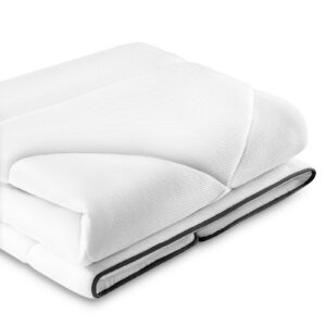 Maxzzz Twin Mattress Pad, Cooling Memory Foam Twin Mattress Topper, Pillow Top Twin Mattress Protector for 8-23'' Mattress, White