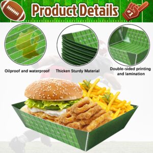 Sawowkuya 36Pcs Football Party Supplies Food Boats Paper Disposable Serving Trays Bowls for Birthday Sport Game