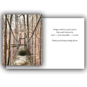 moving truths thank you for being a bridge for me thank you card | teacher thank you card | coach thank you card | mentor thank you card | counselor thank you card (4.25 x 5.5 inches)