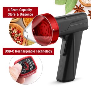 2.5" Large Electric Grinder Herb Grinder, Auto Spice Grinder with Auto Dispensing (Black Red)