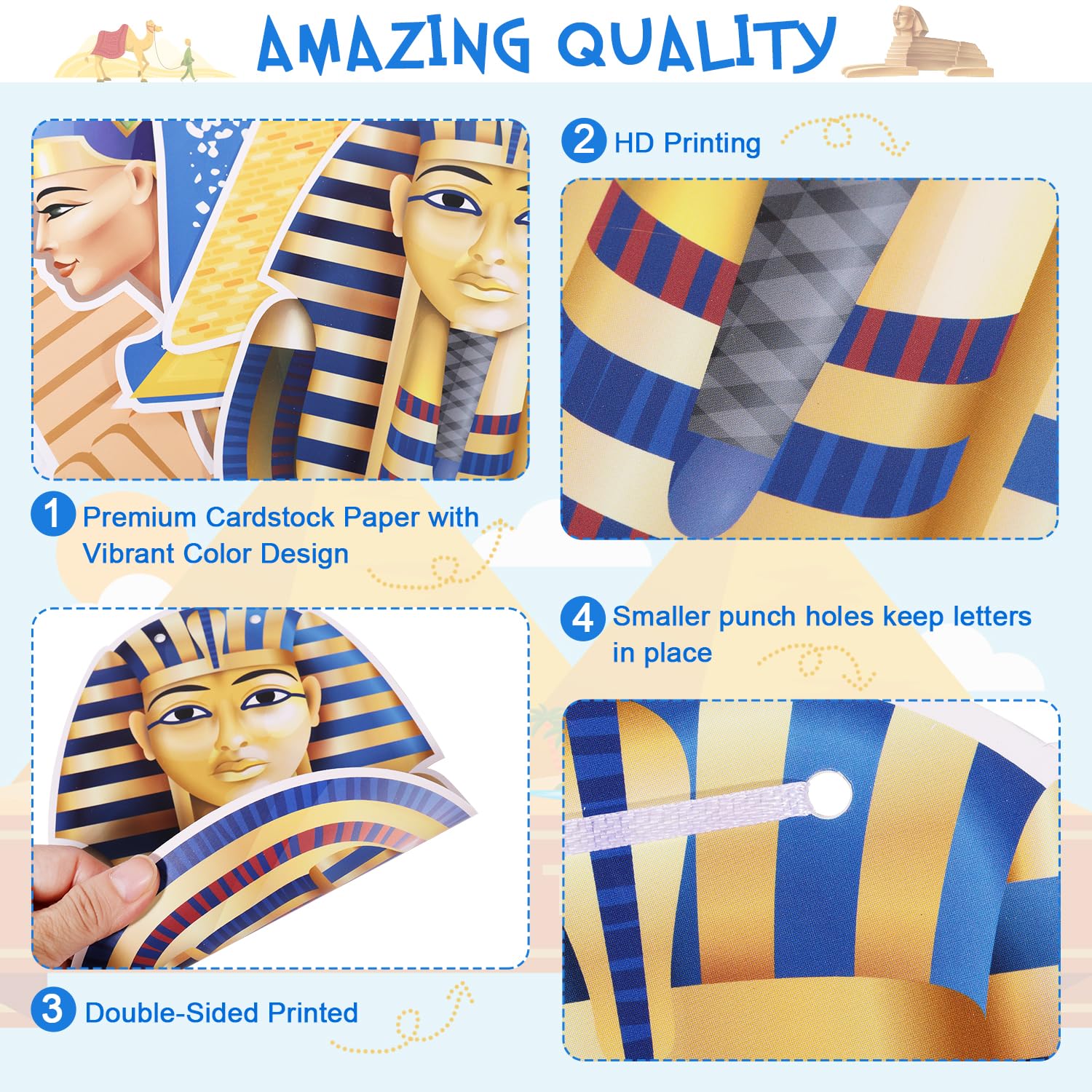 Egypt Birthday Banner, Ancient Egyptian Party Decorations, Ancient Egypt Birthday Party Decorations, Htabiol Egyptian Happy Birthday Banner, Suit for Egyptian Birthday, Egyptian Decorations Party