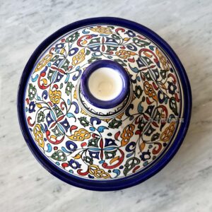 ARTKISH Hand Painted Moroccan Ceramic Tagine Cooking Pot Cookware for Cook and Serving - Pottery Tajin Dishware Perfect Housewarming Gift. (35cm = 14 inch)