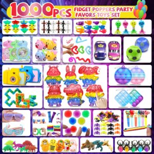 1000+ PCS Party Favors for Kids,Fidget Toys Pack,Valentines Stocking Stuffers, Birthday Gift, Treasure Box,Goodie Bag Stuffers, Carnival Prizes, Toys Filler Sensory Toy for Classrooom