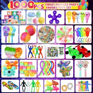 1000+ PCS Party Favors for Kids,Fidget Toys Pack,Valentines Stocking Stuffers, Birthday Gift, Treasure Box,Goodie Bag Stuffers, Carnival Prizes, Toys Filler Sensory Toy for Classrooom