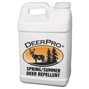 DeerPro Spring/Summer Animal Repellent - 2.5 Gallon Concentrate. Makes 20 Gallons of Solution | Easy to Use Deer Repellent Spray | Provides Plant Protection