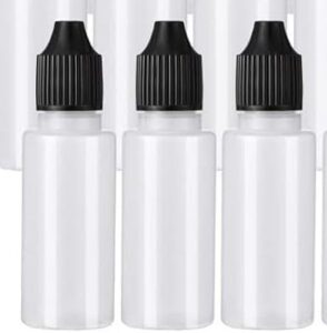 caribbean coastal delights 1/2 oz (15ml) ldpe plastic thin tip dropper bottles, small empty squeeze dropper bottles - solvents, essential oils, eye drops, saline, arts and crafts -bpa free -pack of 3