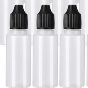 Caribbean Coastal Delights 1/2 oz (15ml) LDPE Plastic Thin Tip Dropper Bottles, Small Empty Squeeze Dropper Bottles - Solvents, Essential Oils, Eye drops, Saline, Arts and Crafts -BPA Free -pack of 3