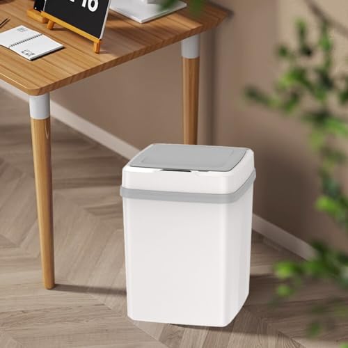 Bathroom Smart Touchless Trash Can with Lid Rechargeable 12L Automatic Motion Sensor Rubbish Can Electric Small Garbage Bin for Kitchen, Office, Toilet, Bedroom, RV (Single Mode Blue)