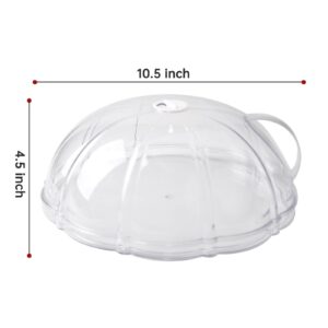 Zero Zoo Microwave Cover for Food - 10.5 Inch Clear Splatter Guard with Handle, Dishwasher-Safe, Multi-Use Tray : Pot Holders, Drying, Baking, Place Tray, Utensils Rest for Kitchen Counter