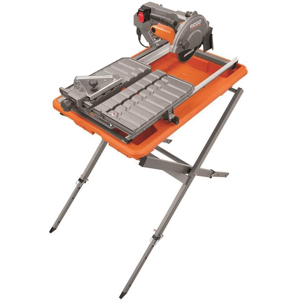 RIDGID 9 Amp 7 in. Blade Corded Wet Tile Saw with Stand