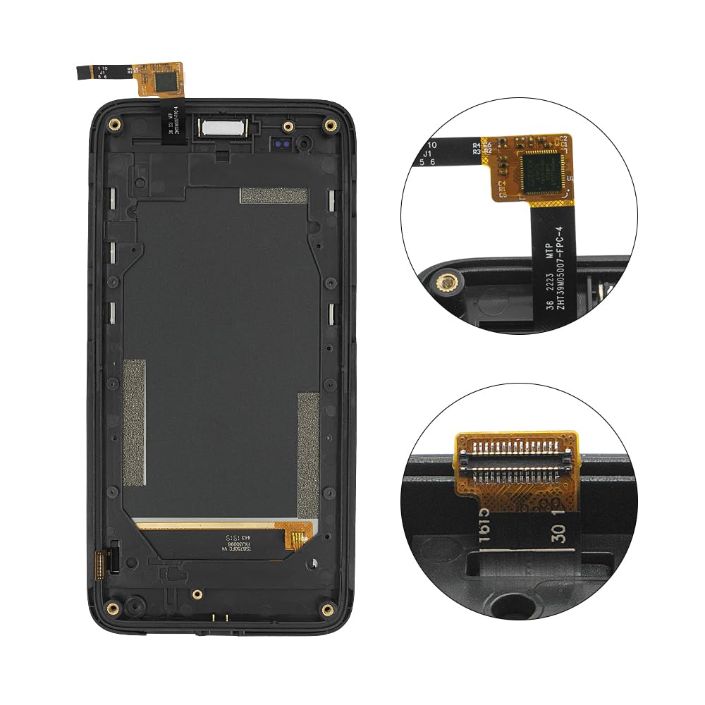 LCD Screen with Touch Digitizer and Front Cover for Scanpal EDA51 Barcode Scanner Handheld Mobile Computer