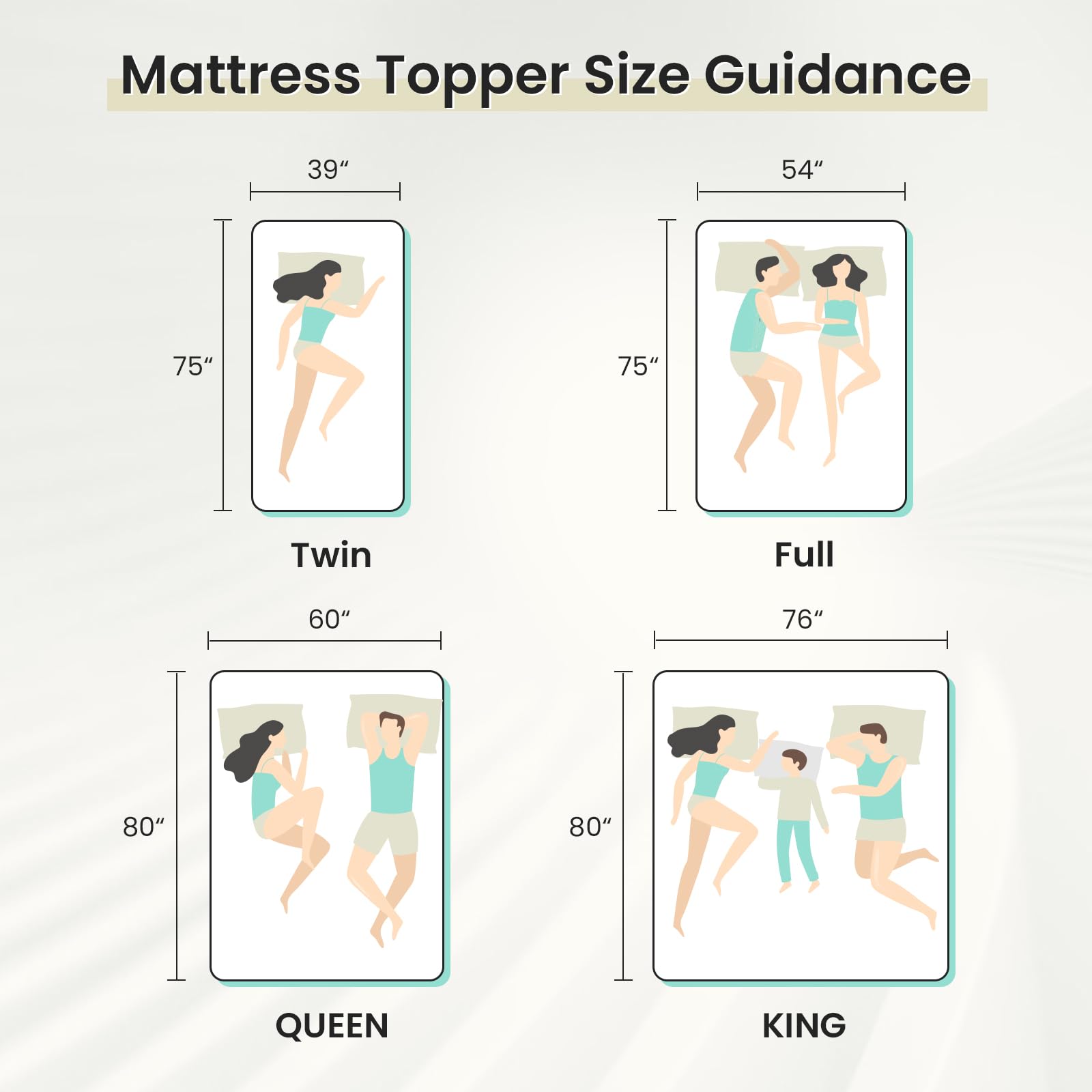 Dourxi Queen Size Mattress Topper 3 Inch Dual Layer Memory Foam Mattress Topper for Pressure Relief & High Density Foam for Body Support,Extra Firm Matress Topper with Washable Soft Cover