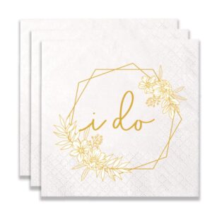 100 pack of i do paper napkins for wedding engagement party bridal shower decoration