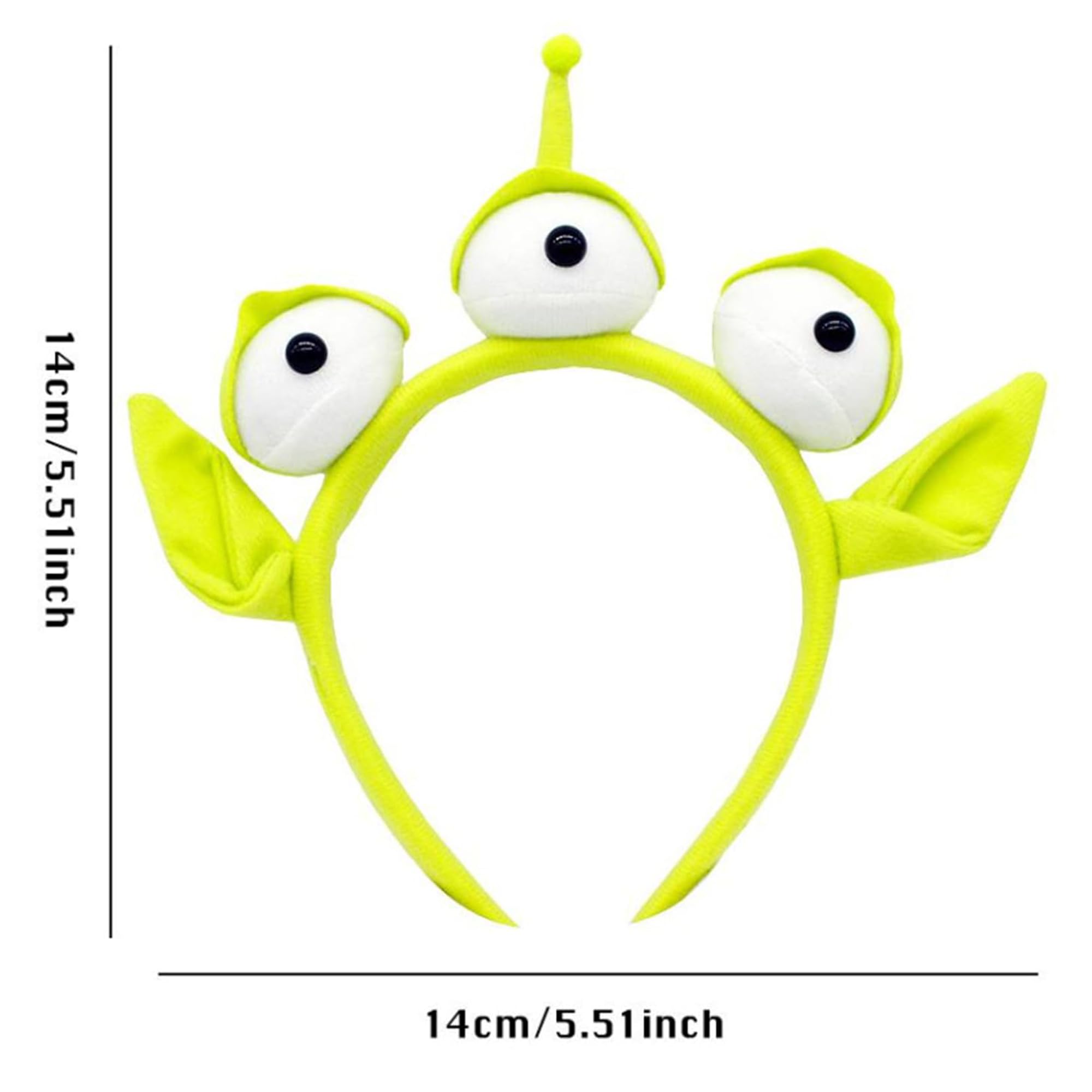 Leziazany Alien Headband Stretchy Plush Eyeball Headband Three Eye Plush Alien Monster Headband for Christmas party cosplay