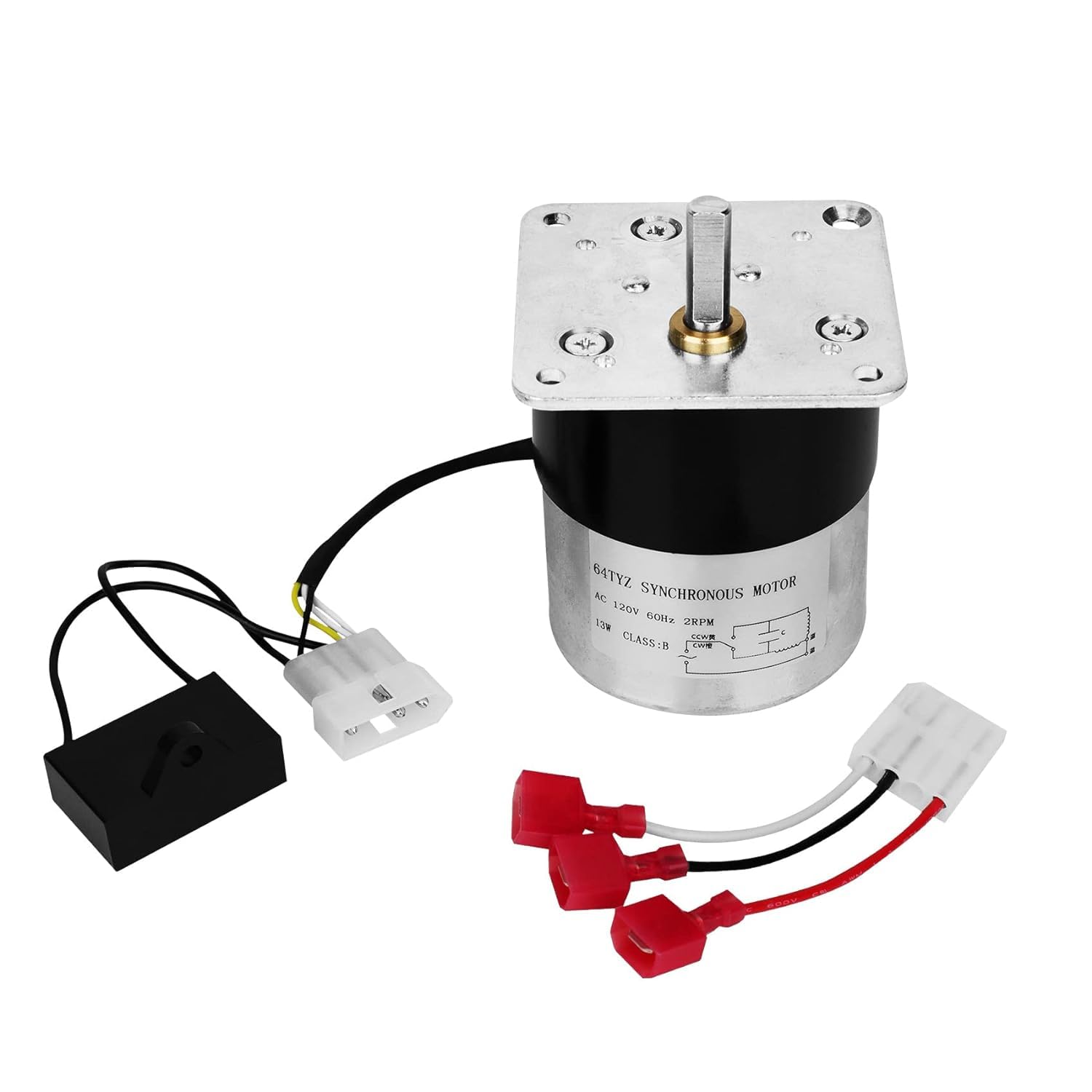 SRV7000-670 Auger Feed Motor Replacement for pelpro PP130, PP130-B, PP130-RF, PP60, PP60-RF, PP70, PP150,PPC90, TSC90 Pellet Stove, 2RPM Synchronous Auger Feed Motor.