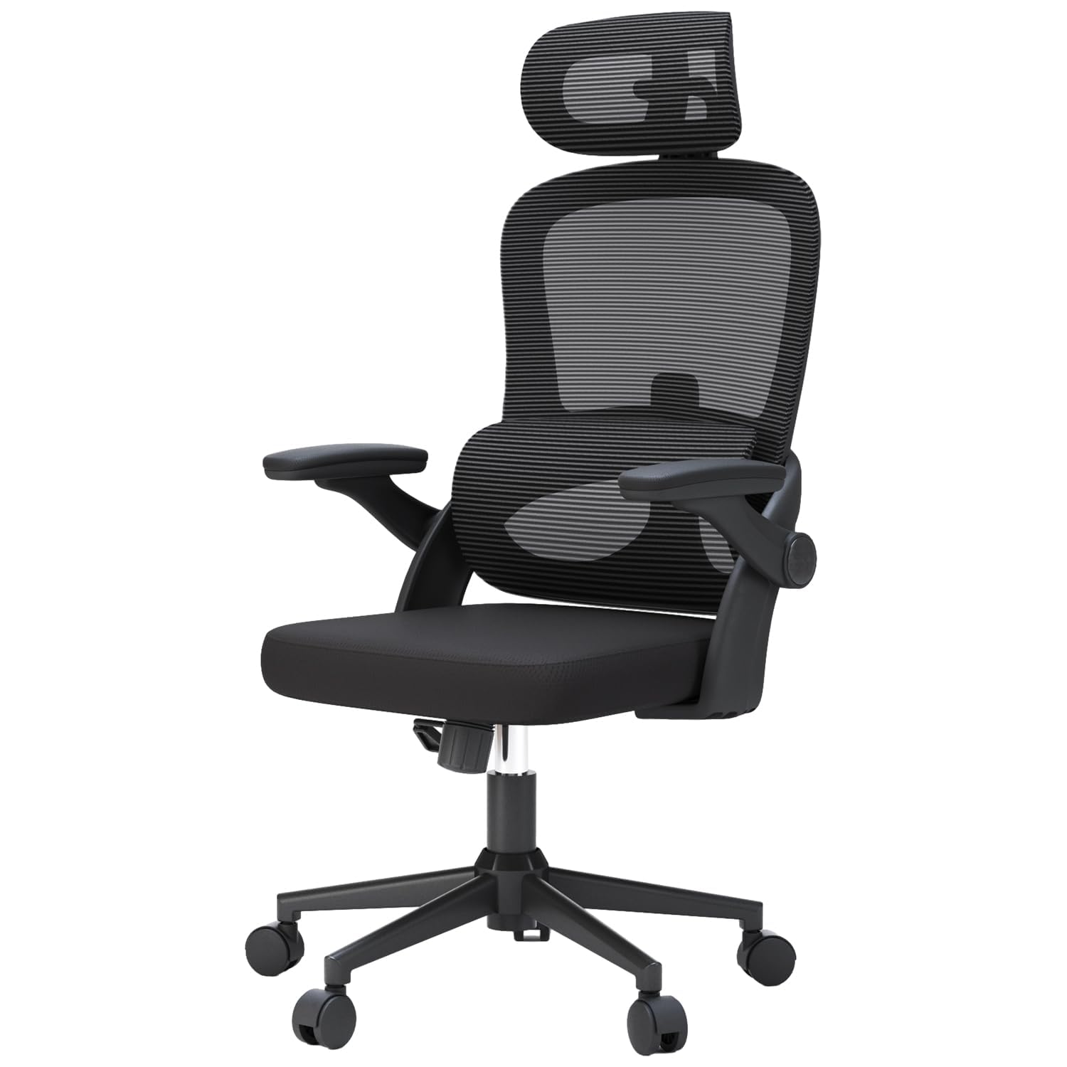 SIHOO M102C Ergonomic Mesh Office Chair, High Back Desk Chair with 3D Armrests, Up&Down Lumbar Support, Swivel Computer Task Chair with Adjustable 2D Headrest, Tilt Function Black